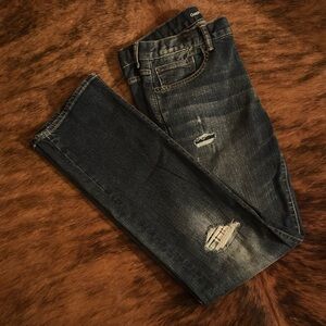 NWOT Gap Kids Rip & Repair Original Straight Jeans
